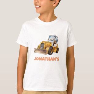 Personalised Name Construction Vehicle Bulldozer T-Shirt