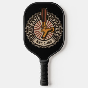 Personalised NAME Craft Beer Taphouse Brewery Bar Pickleball Paddle