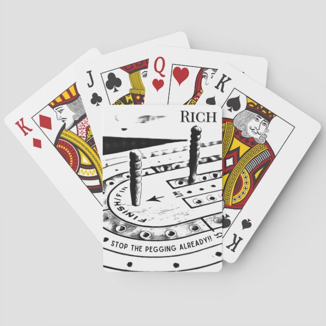 Personalised Name Cribbage Game Playing Cards (Back)