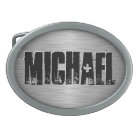 Personalised Name Custom Belt Buckle Black/Grey