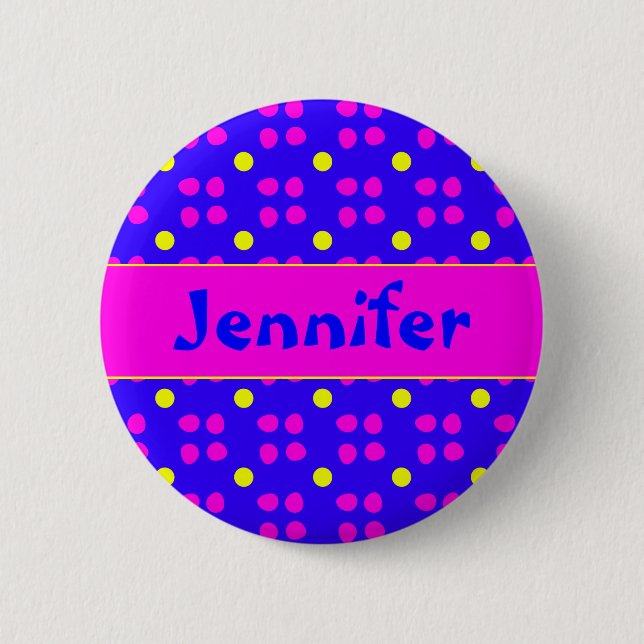 Personalised Name Custom Colourful Badge (Front)