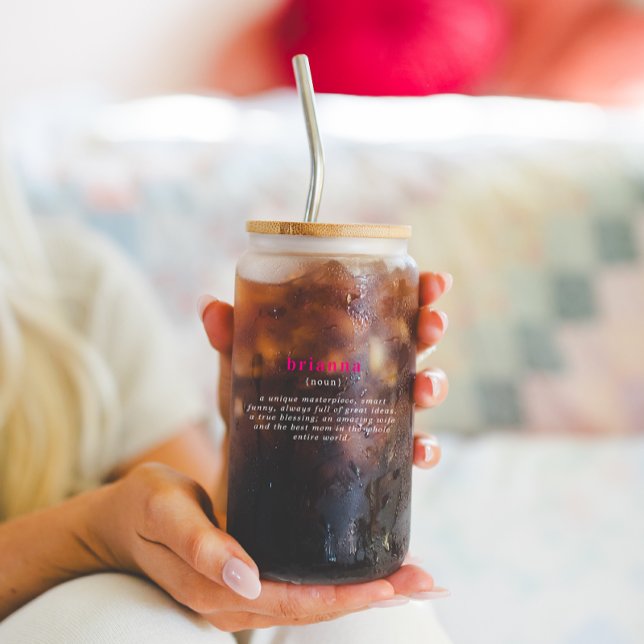 Personalised Name Custom Definition | 3 Photo Can Glass (Creator Uploaded)