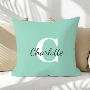Personalised Name Custom Minimalist Monogram Cushion