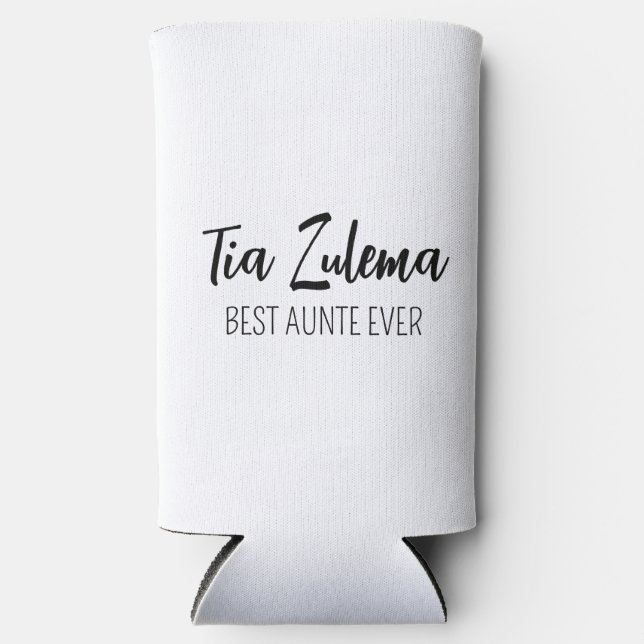 Personalised name • Custom name best aunt • add yo Seltzer Can Cooler (Front)