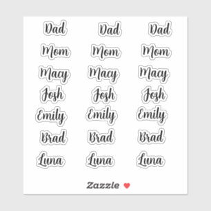 Personalised Name Custom Stickers