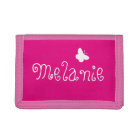 Personalised name cute butterfly girly pink kids