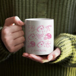 Personalised Name Cute Football Coquette Bow Pink Coffee Mug<br><div class="desc">Score a touchdown with this adorable, custom football-themed mug! Perfect for the sports-loving girl, this personalised mug combines playful, hand-drawn footballs, helmets, and bows with a fun, feminine twist. The soft pink design on a white background makes it an ideal gift for anyone who enjoys blending a sporty vibe with...</div>