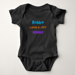 Personalised Name Cute Fun Colourful Script Sweet Baby Bodysuit