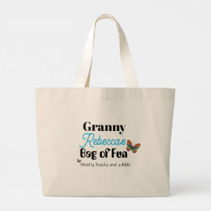 Personalised Name Cute Granny Bag of Fun Tote