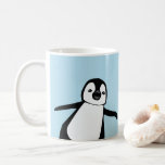 Personalised Name Cute Peeking Penguin blue Coffee Mug<br><div class="desc">Introducing our Personalised Name Cute Peeking Penguin Blue Coffee Mug! This delightful mug is perfect for adding a touch of whimsy and personalisation to your morning coffee routine or as a thoughtful Christmas gift. The mug features an adorable penguin illustration peeking around the side, bringing a smile to your face...</div>