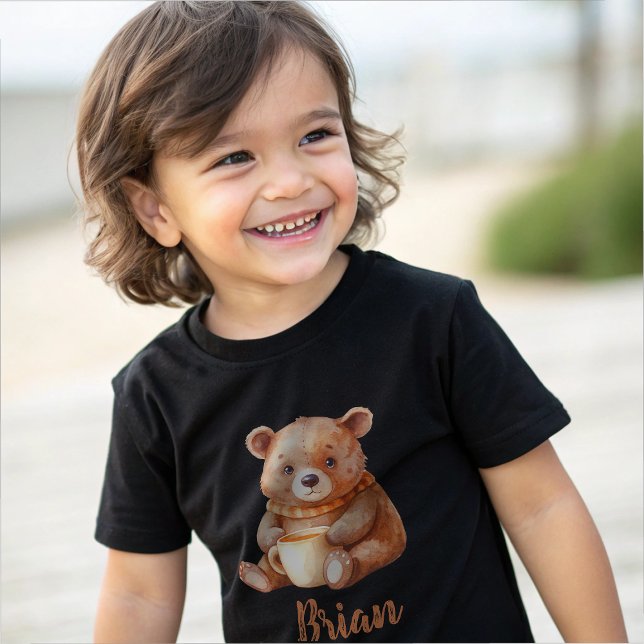 Personalised name cute teddy bear T-Shirt (Creator Uploaded)