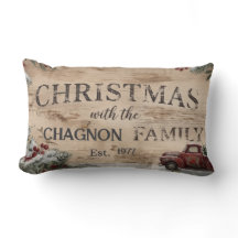Personalised Name Date Family Christmas Wood Sign
