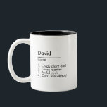 Personalised Name Definition Custom Gift for Him Two-Tone Coffee Mug<br><div class="desc">Personalised Name Definition Custom Gift for Him</div>