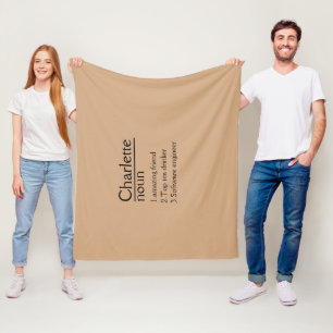 Personalised Name definition Fleece Blanket