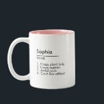 Personalised Name Definition Gift Ideas Custom Two-Tone Coffee Mug<br><div class="desc">Personalised Name Definition Gift Ideas Custom</div>