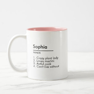 Personalised Name Definition Gift Ideas Custom Two-Tone Coffee Mug
