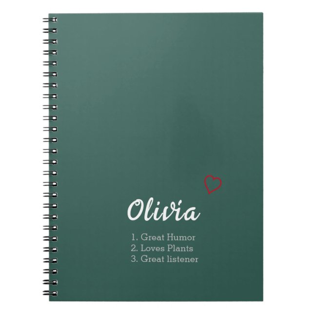 Personalised Name Definition  Notebook (Front)