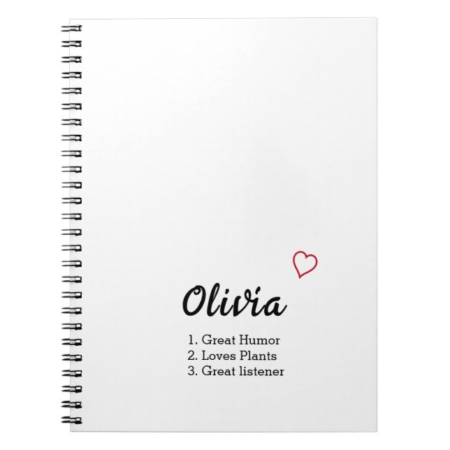 Personalised Name Definition  Notebook (Front)
