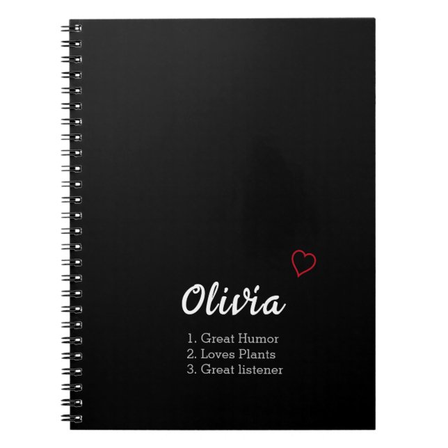 Personalised Name Definition  Notebook (Front)