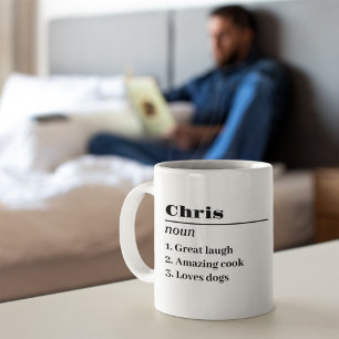 Personalised Name Definition Noun Dad Father's Day Coffee Mug