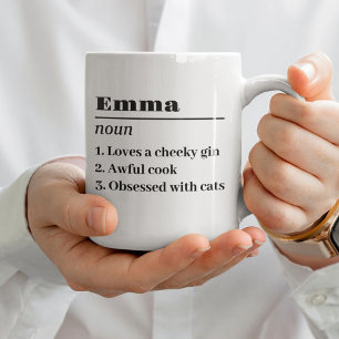 Personalised Name Definition Noun Mum Mother's Day Coffee Mug