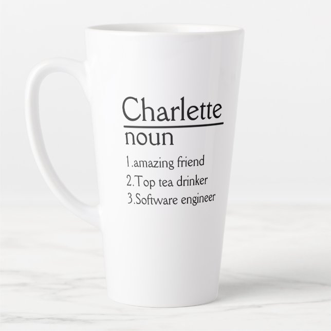 Personalised Name Definition white Mug  (Left)