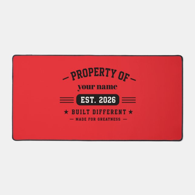personalised name desk mat (Front)