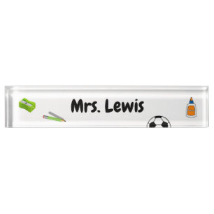 Personalised Name Desk Plate for Teacher   Custom 