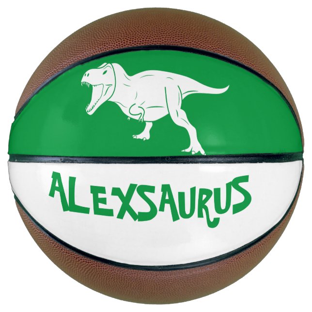 Personalised Name Dinosaur  Basketball (Front)