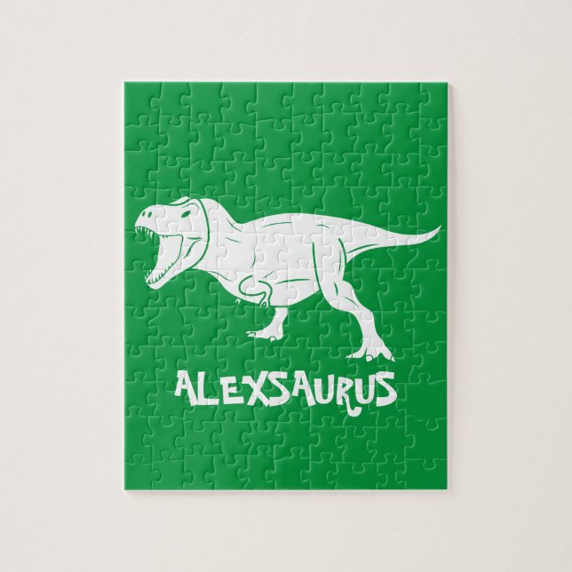 Personalised Name Dinosaur  jigsaw puzzle (Vertical)