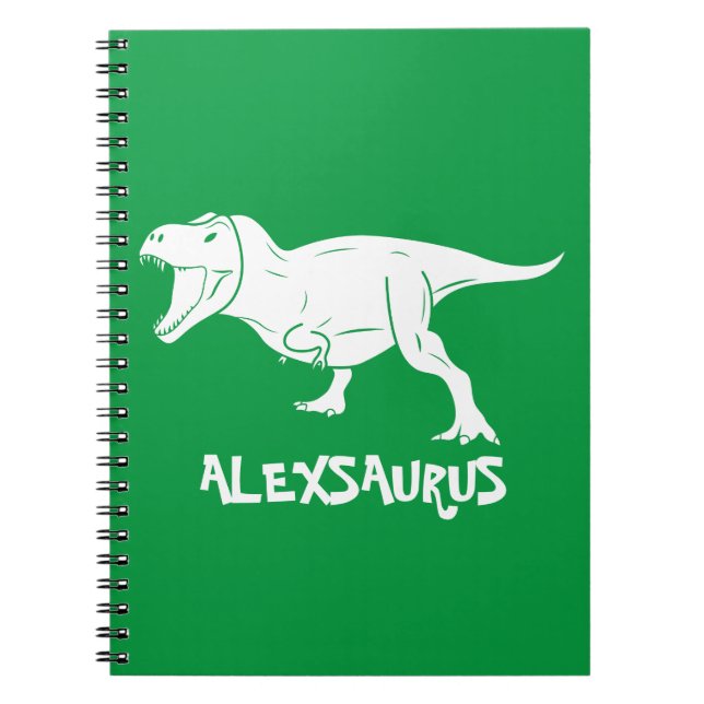 Personalised Name Dinosaur Notebook (Front)