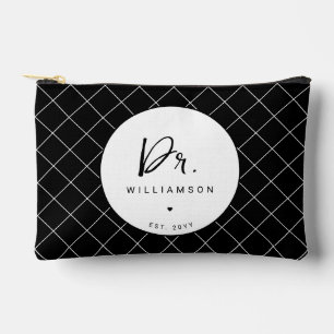 Personalised Name Dr Minimalist Doctor Graduation Accessory Pouch