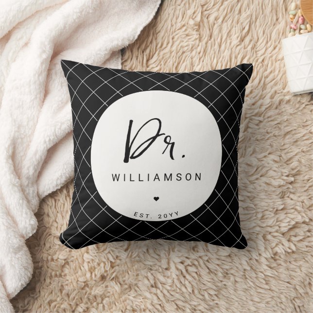 Personalised Name Dr Minimalist Doctor Graduation Cushion (Blanket)