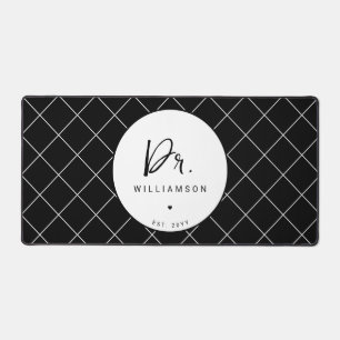 Personalised Name Dr Minimalist Doctor Graduation Desk Mat