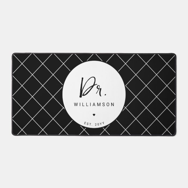 Personalised Name Dr Minimalist Doctor Graduation Desk Mat (Front)