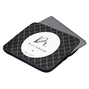 Personalised Name Dr Minimalist Doctor Graduation Laptop Sleeve