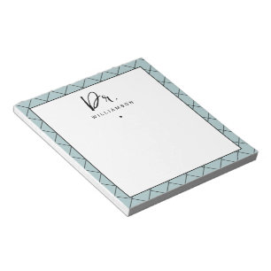 Personalised Name Dr Minimalist Doctor Graduation Notepad