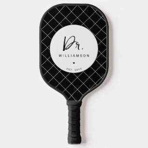 Personalised Name Dr Minimalist Doctor Graduation Pickleball Paddle