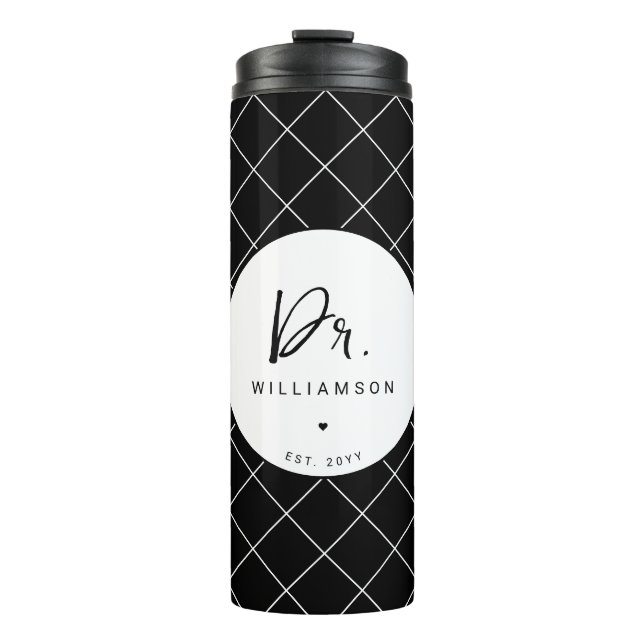 Personalised Name Dr Minimalist Doctor Graduation Thermal Tumbler (Front)