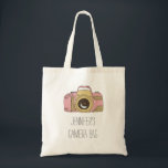 Personalised Name DSLR Camera Tote Bag<br><div class="desc">Have your very own special tote bag to hold your precious dslr camera. personalise with your own name.  Original illustration/doodle by Pip Gerard Pip Pip Hooray.</div>