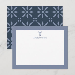 Personalised Name Dusty Blue Bow Card