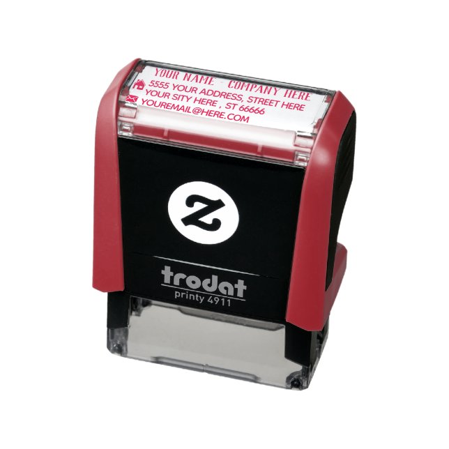 Personalised Name E-mail Address Self-inking Stamp (Product)