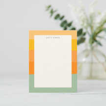 Personalised Name Earthy Muted Pastel Stripes
