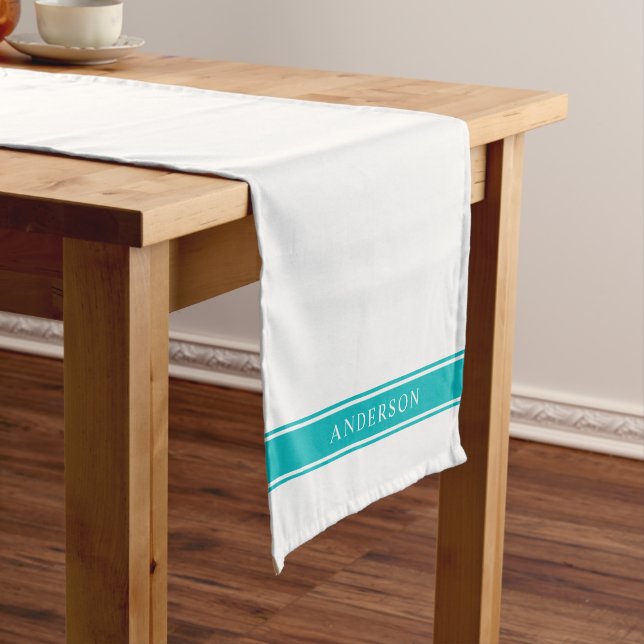 Personalised Name Editable Colour Stripes Long Table Runner (In Situ)