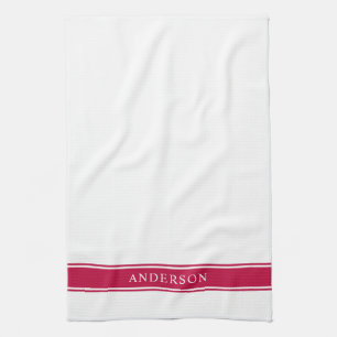 Personalised Name Editable Colour Stripes Tea Towel