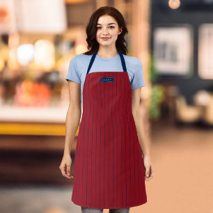 Personalised Name Editable Colours Classic Stripes Apron
