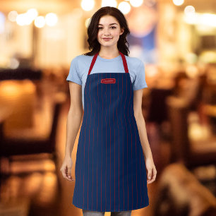 Personalised Name Editable Colours Classic Stripes Apron