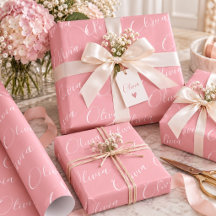 Personalised Name Elegant Pink Modern