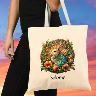  Personalised Name Elegant Princess Easter Bunny Tote Bag
