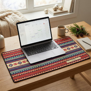 Personalised Name Fair Isle Christmas Desk Pad
